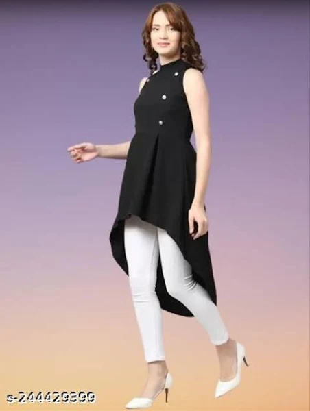 ZEUgen High Neck High Low Top